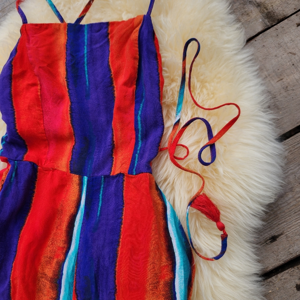 Vibrant Open Back Jumpsuit